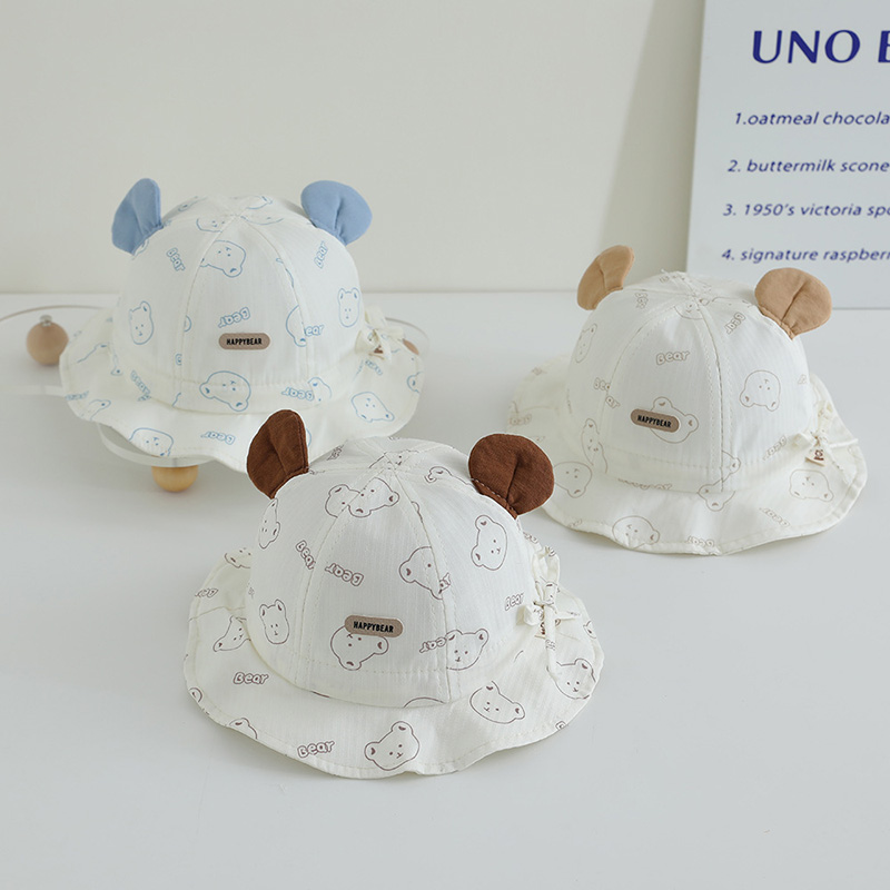 Bucket Hat Cotton - Cartoon Baby Fisherman Hat Cute Children