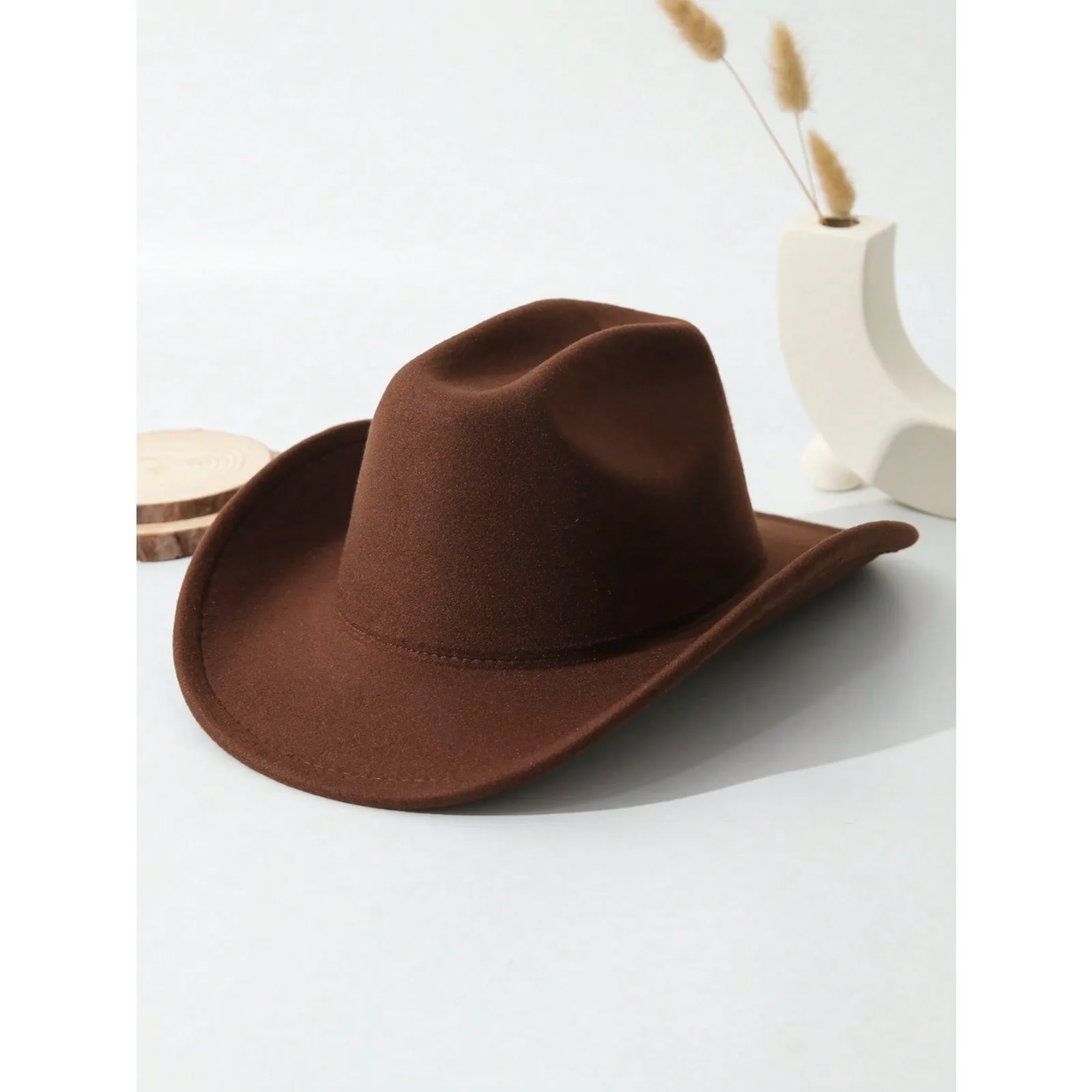 Cowboy Hat Straw - 1 Piece Unisex Solid Cowgirl/Cowboy Style