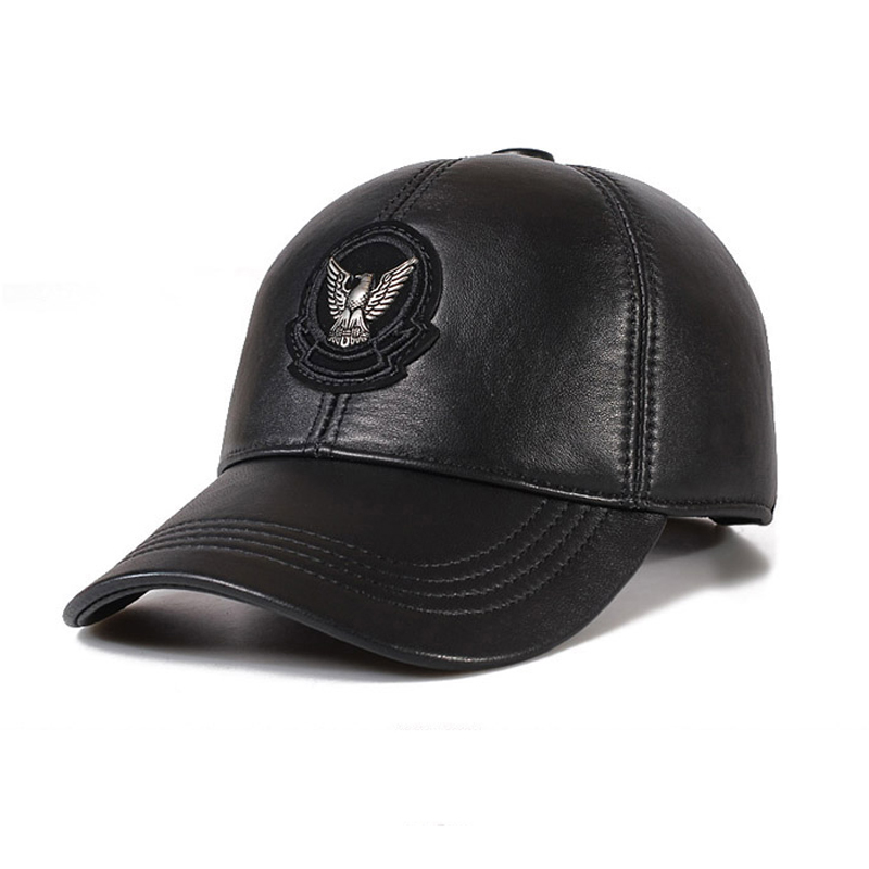 Baseball Cap Structured - 2023 Genuine Leather Baseball Caps For
