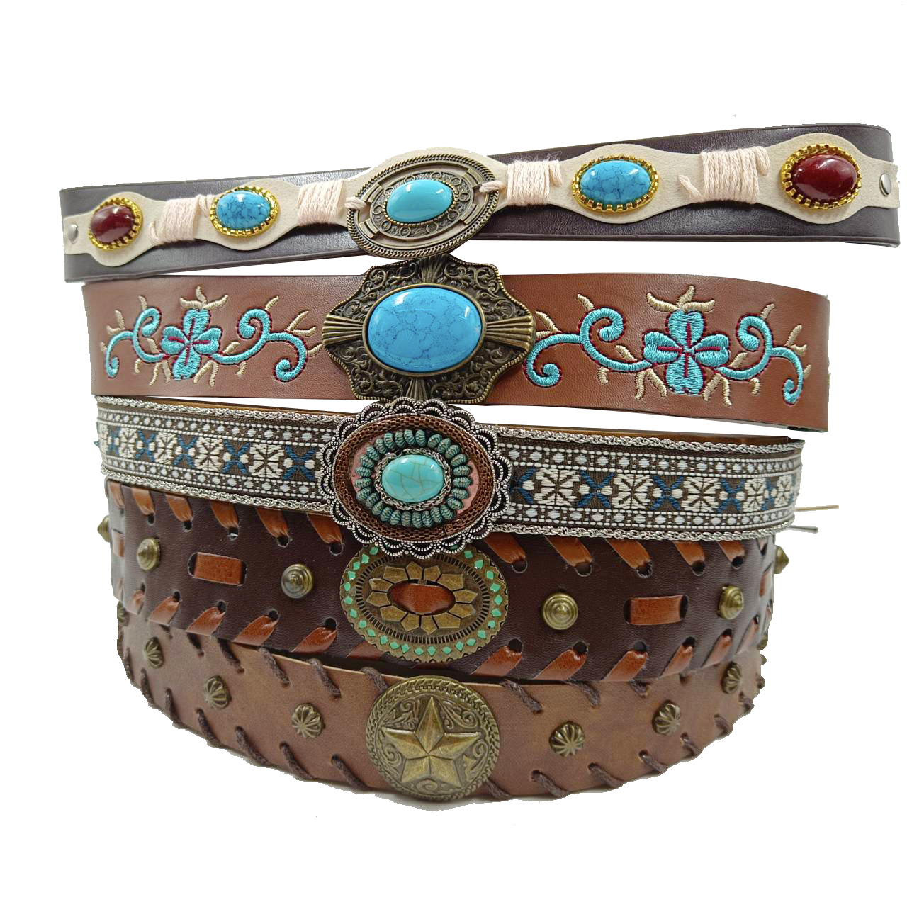 Cowboy Hat Straw - Western Cowhead Belt Accessories Men's and