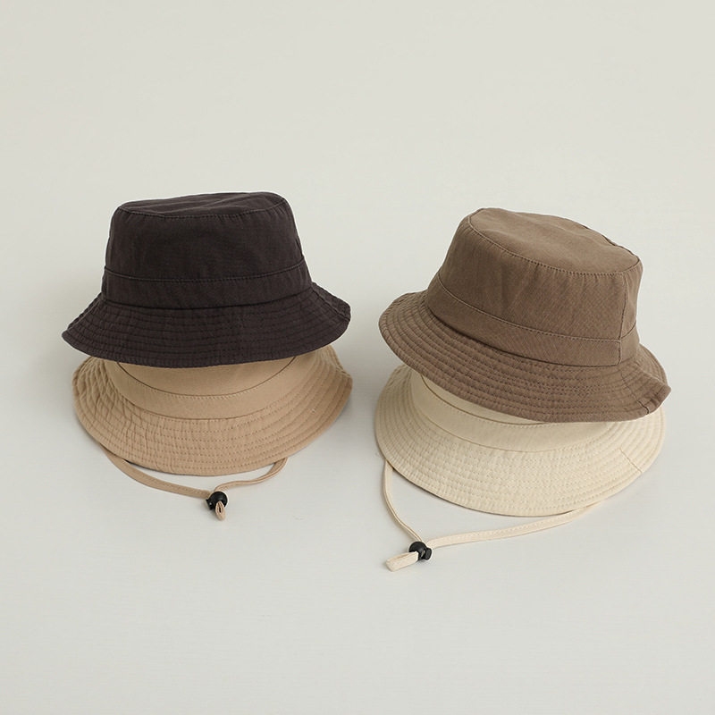 Bucket Hat Cotton - Solid Color Kids Bucket Hat Fashion