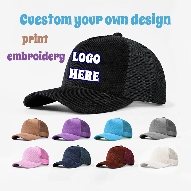 Corduroy Mesh Sport Cap Custom - Corduroy Cap 5 Panel recension och pris