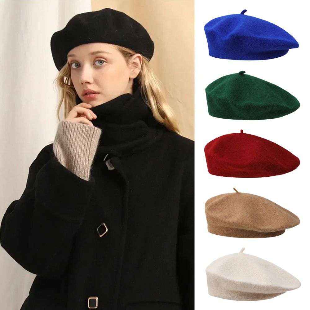 Berets Hat Autumn Winter Warm  - Beret French Wool recension och pris