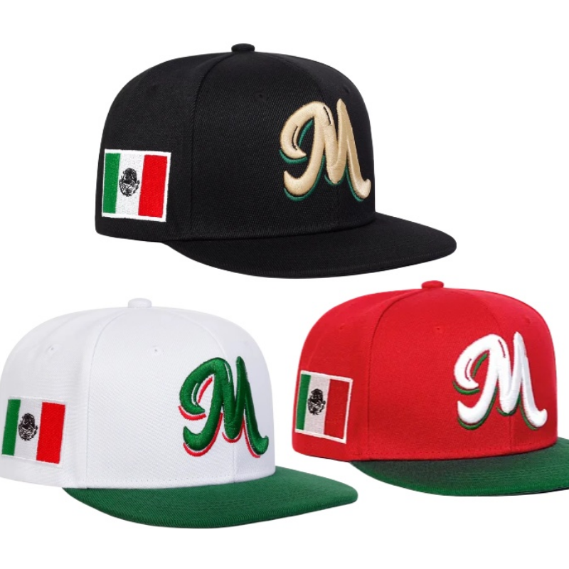 M Letter Embroidered Snapback  - Snapback Hat Flat recension och pris