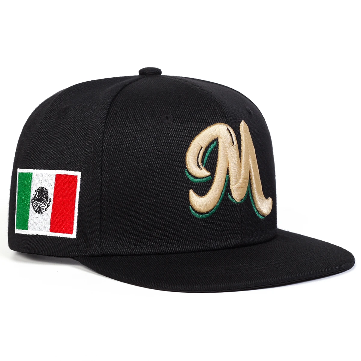 M Letter Embroidered Snapback  - Snapback Hat Flat recension och pris