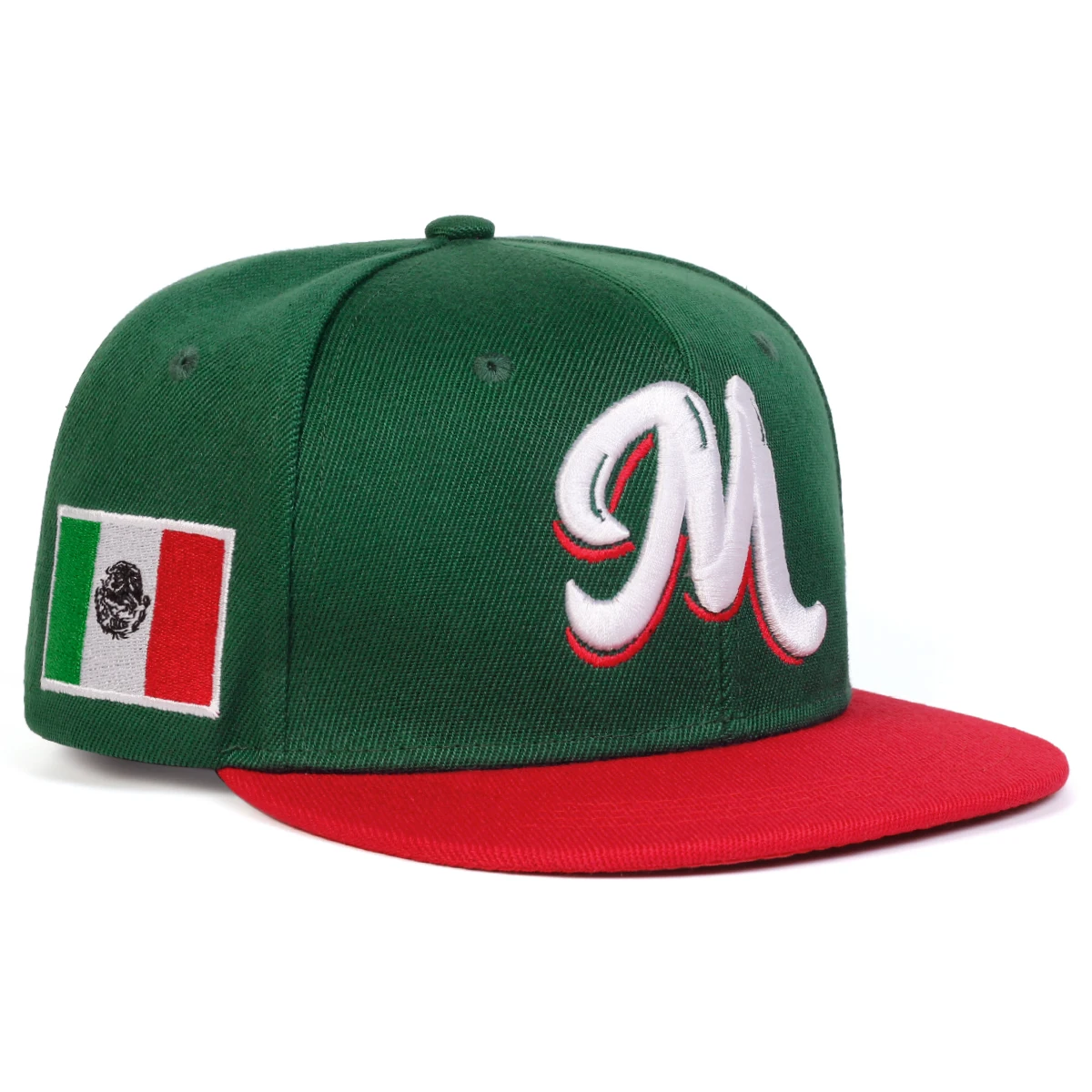 M Letter Embroidered Snapback  - Snapback Hat Flat recension och pris