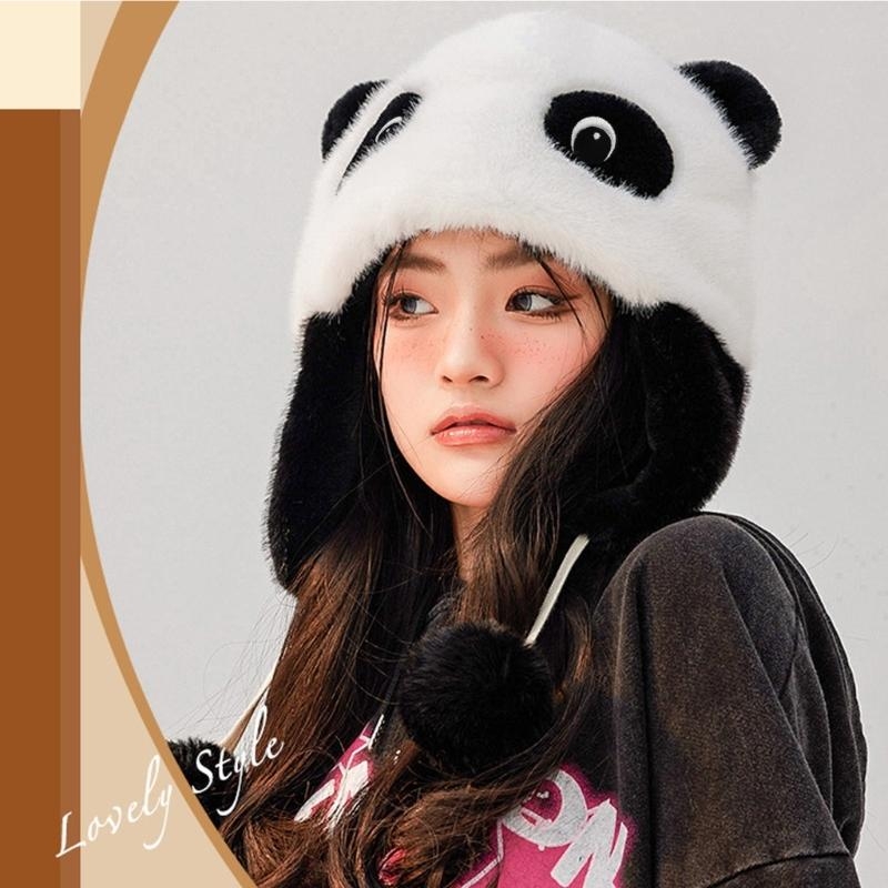 Panda Ear Hat Panda Earflap Ha - Winter Trapper Hat recension och pris