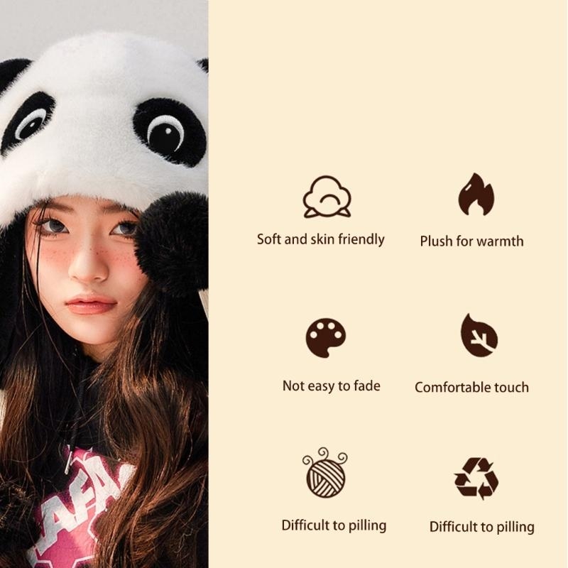 Panda Ear Hat Panda Earflap Ha - Winter Trapper Hat recension och pris