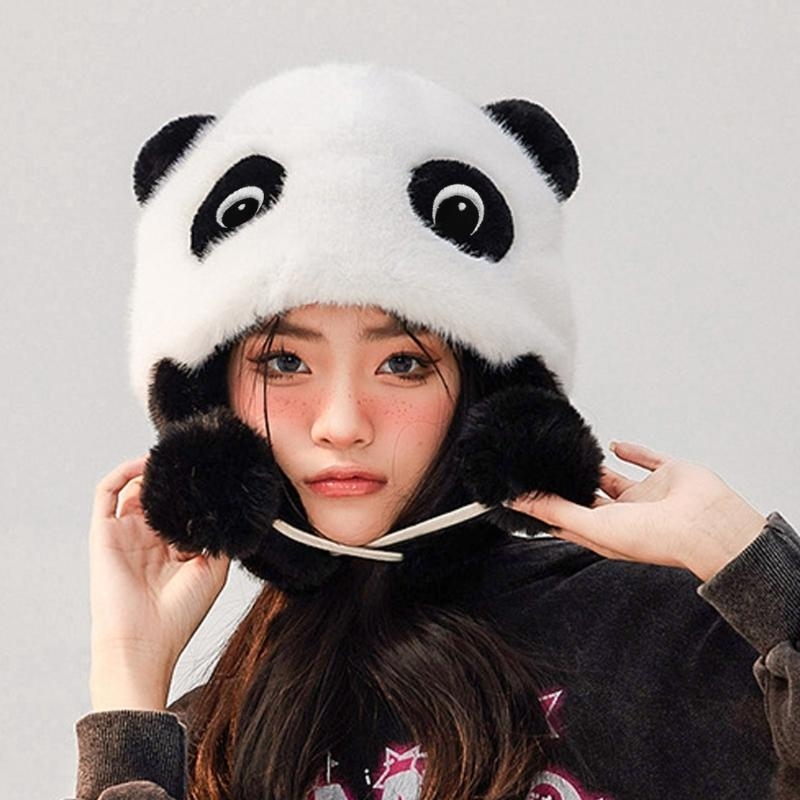 Panda Ear Hat Panda Earflap Ha - Winter Trapper Hat recension och pris