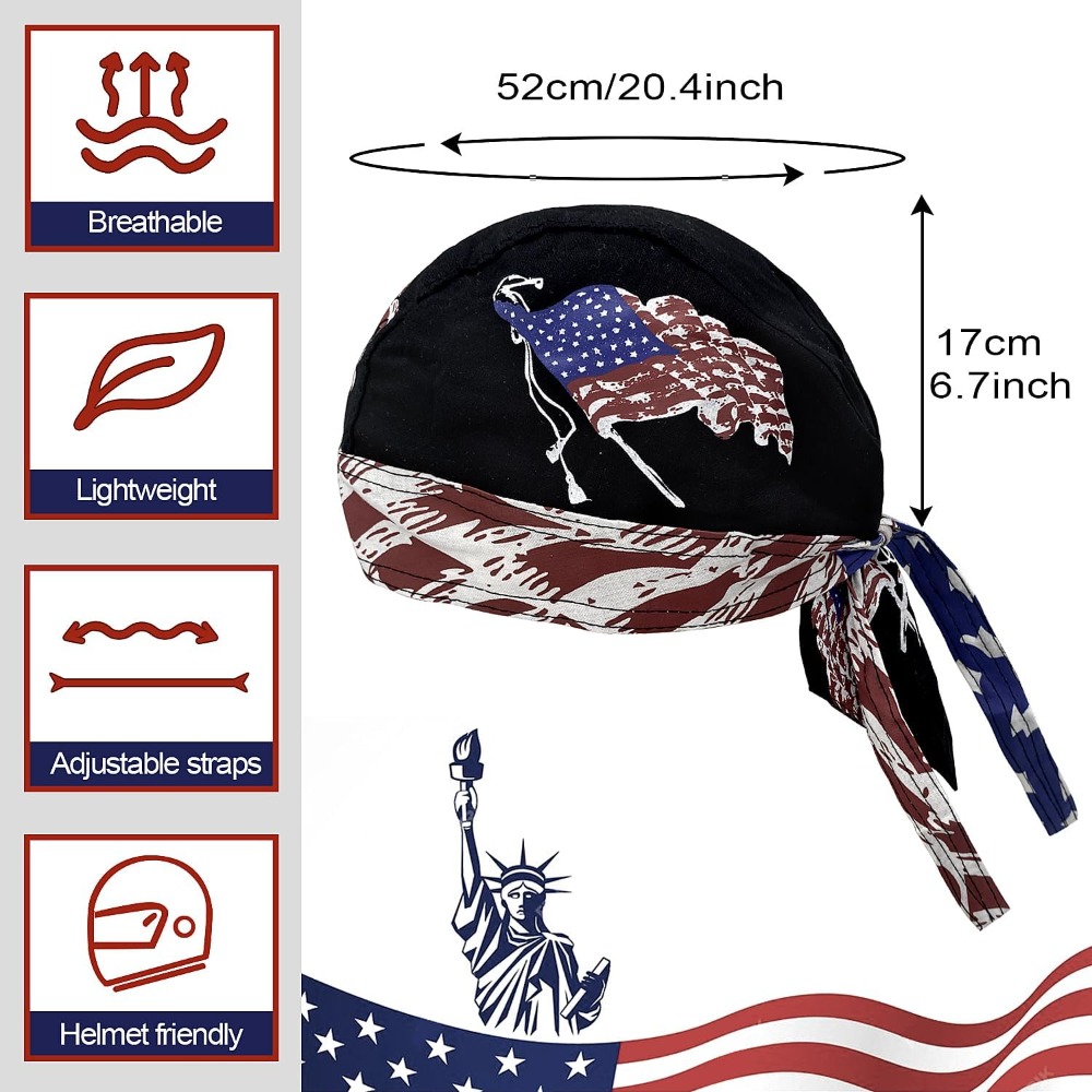 3 Pack Doo Rags for Men, Skull - Skull Cap Helmet Liner recension och pris