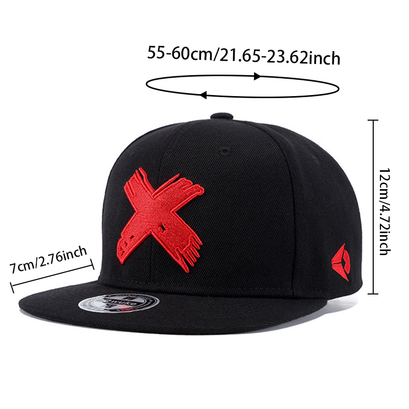 Letter X 3D Embroidered Flat-B - Snapback Hat Flat recension och pris