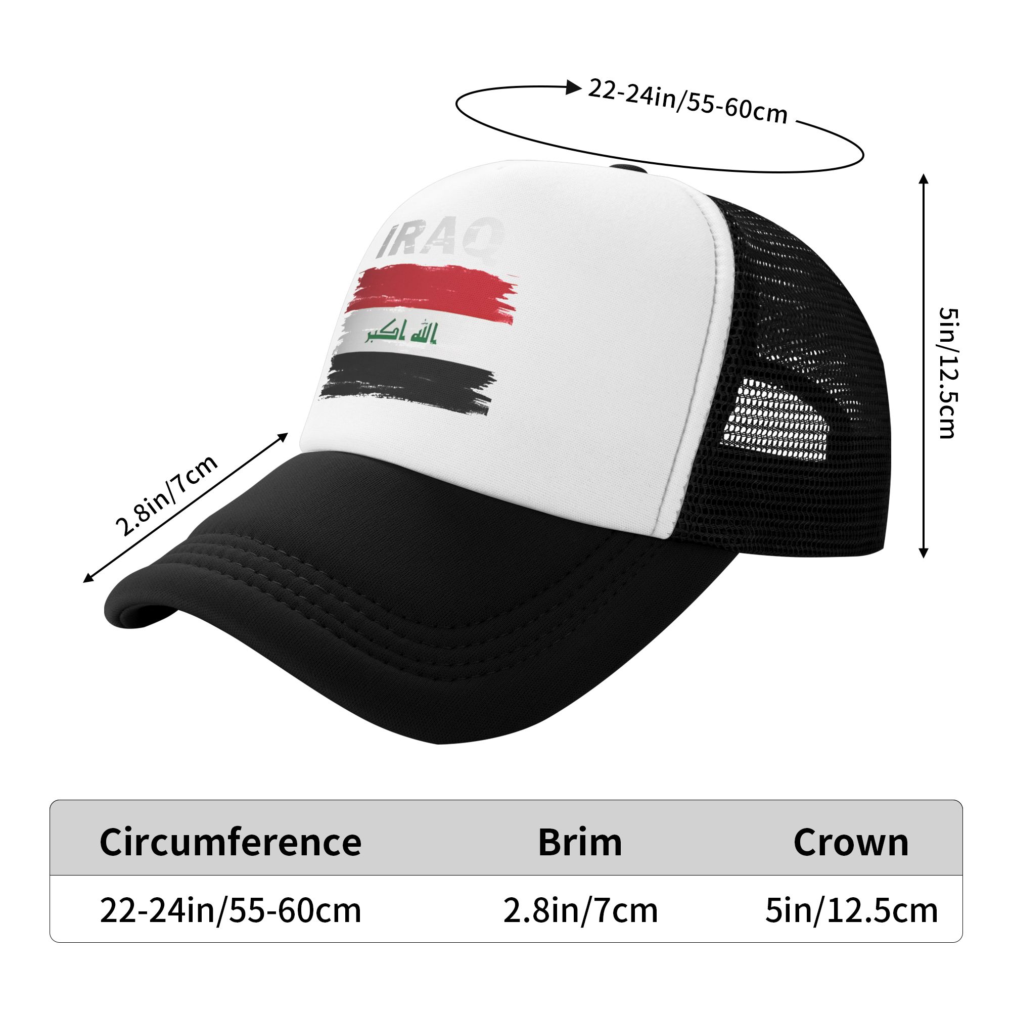 Mesh Sun Hats Iraq Flag Nation - Trucker Cap Mesh recension och pris