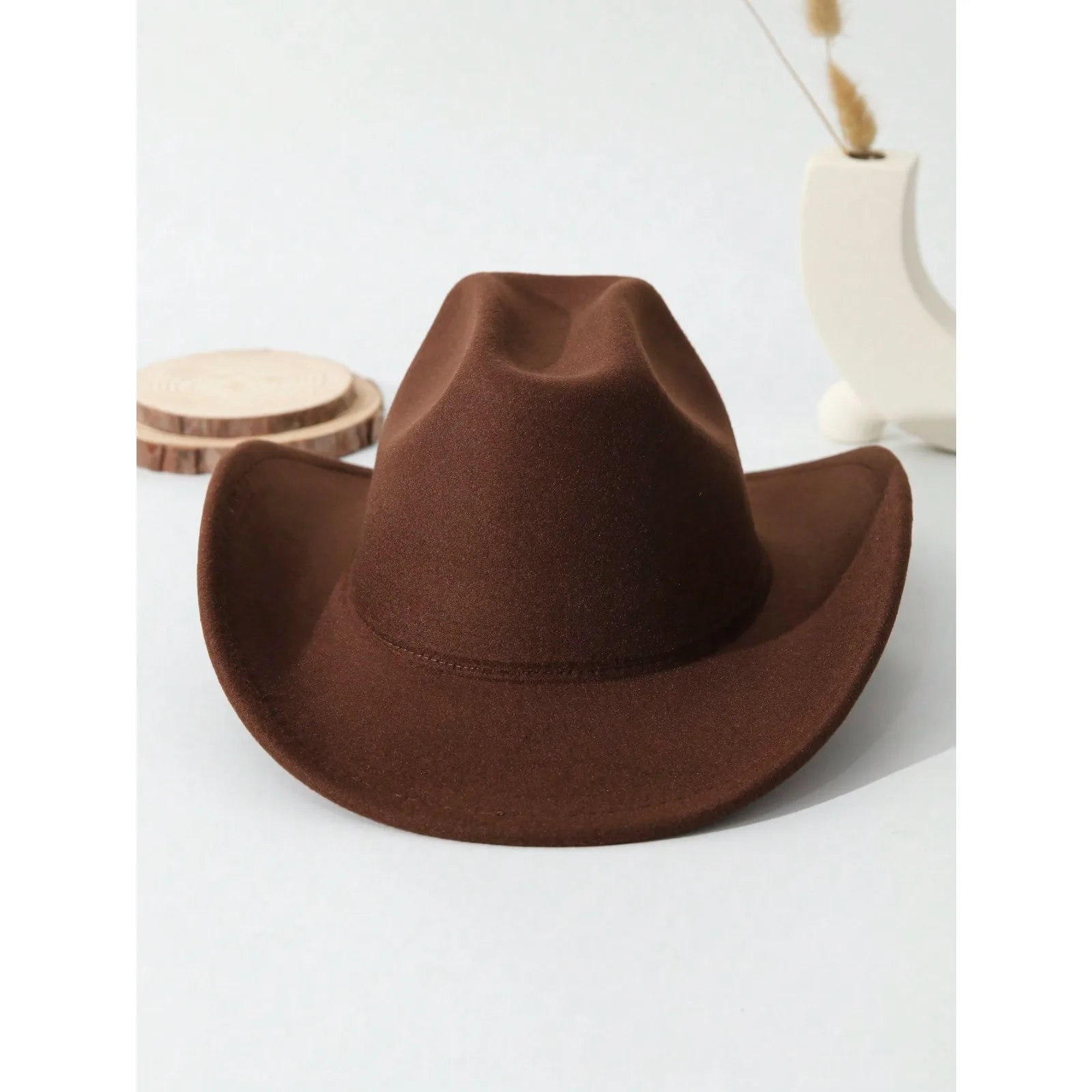 1 Piece Unisex Solid Cowgirl/C - Cowboy Hat Straw recension och pris