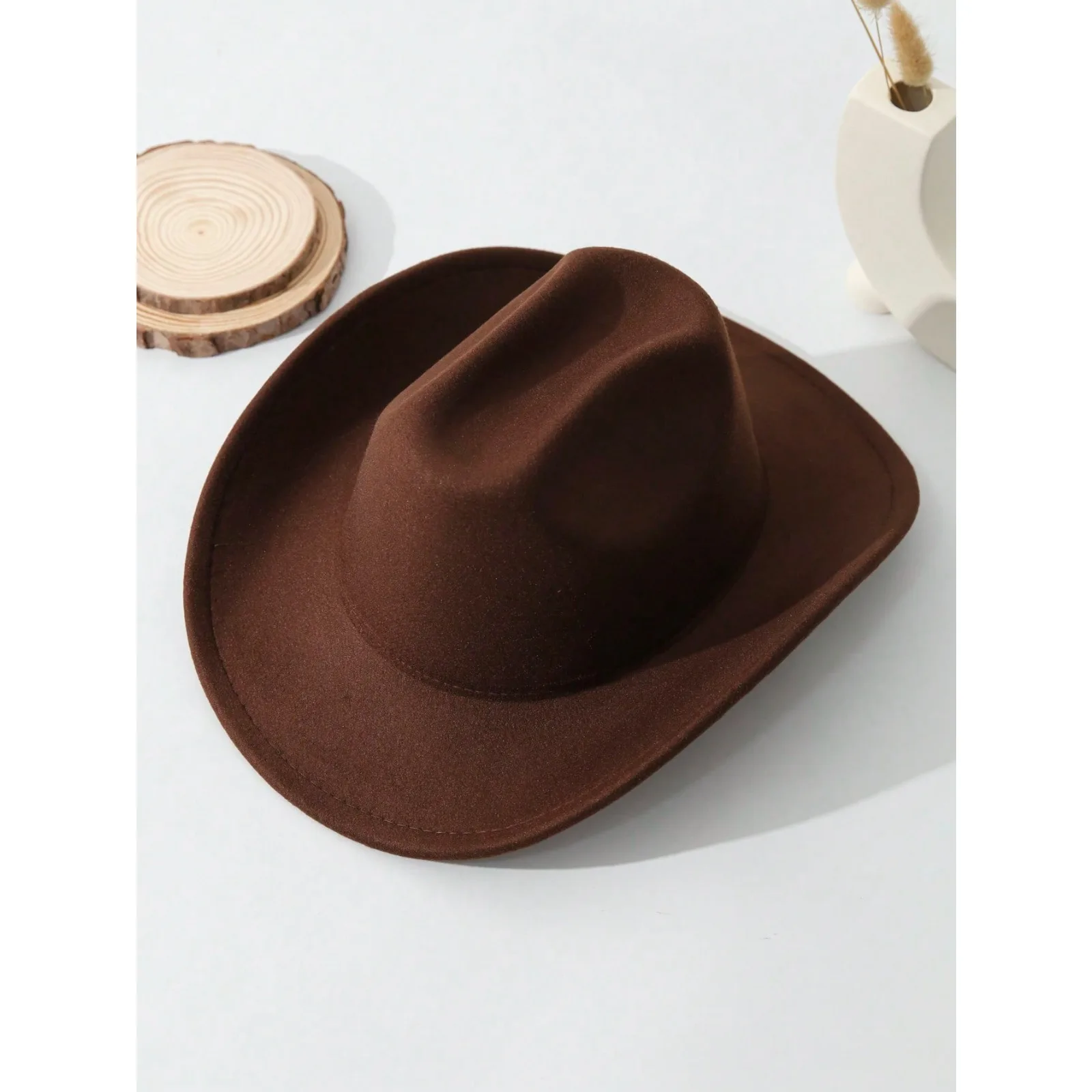 1 Piece Unisex Solid Cowgirl/C - Cowboy Hat Straw recension och pris