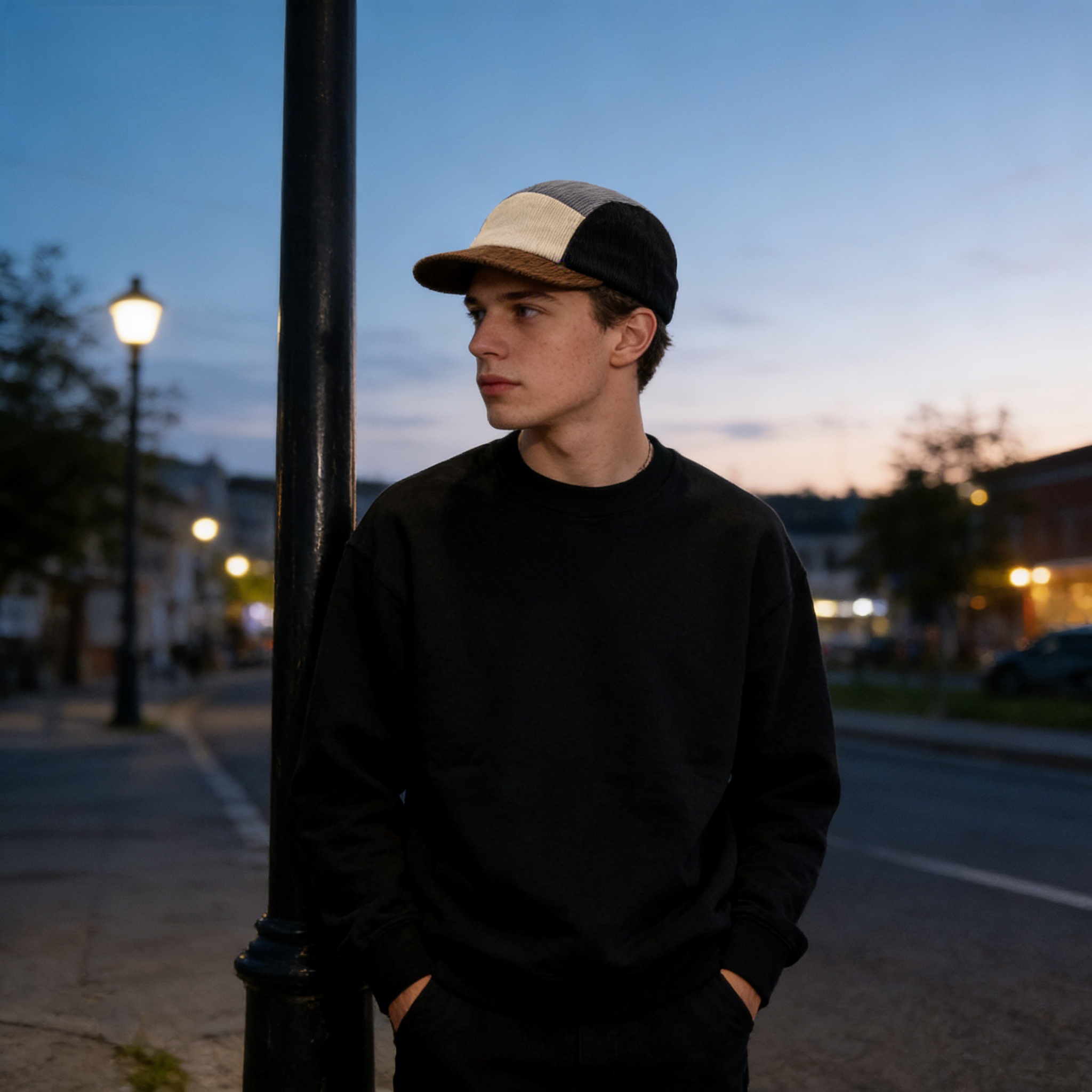 Unisex Vintage Color Block Cor - Corduroy Cap 5 Panel recension och pris