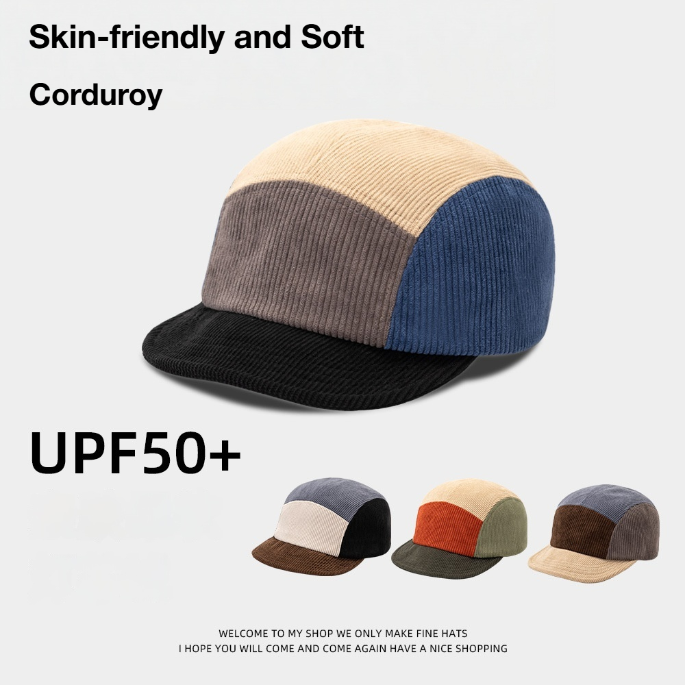 Unisex Vintage Color Block Cor - Corduroy Cap 5 Panel recension och pris