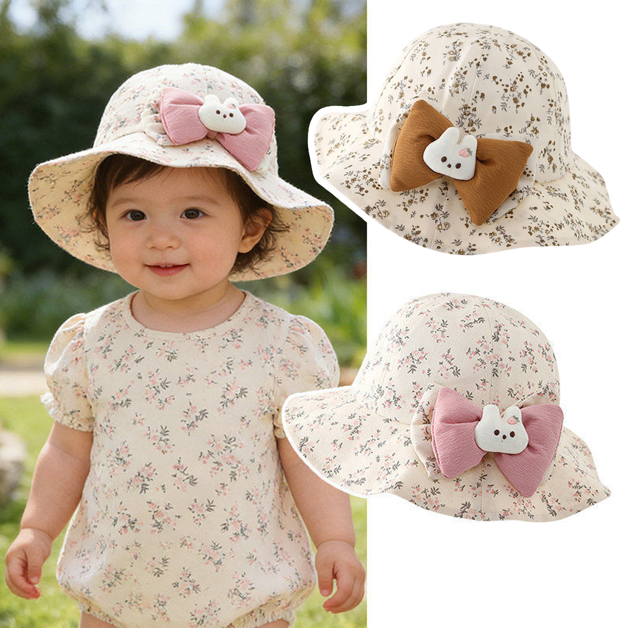 Baby Ruffle Brim Basin Cap Spr - Bucket Hat Cotton recension och pris