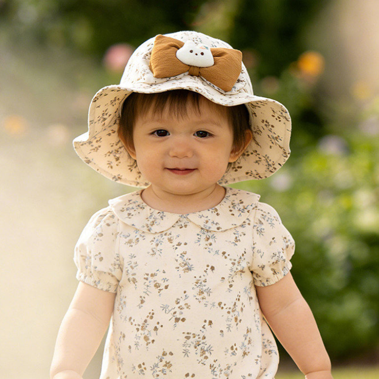 Baby Ruffle Brim Basin Cap Spr - Bucket Hat Cotton recension och pris