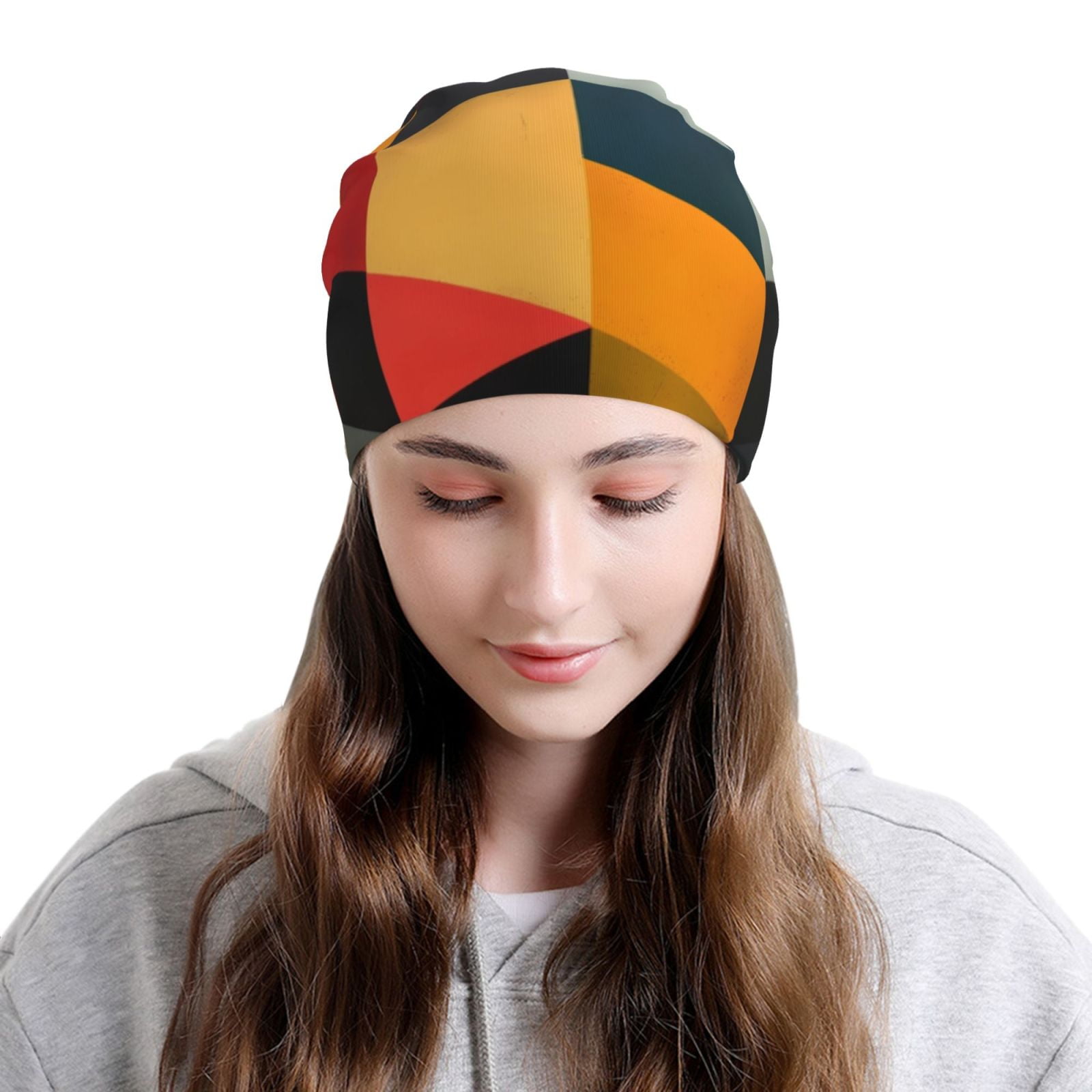 Geometric Cube Pattern Art Pri - Beanie Cuffed Knit recension och pris