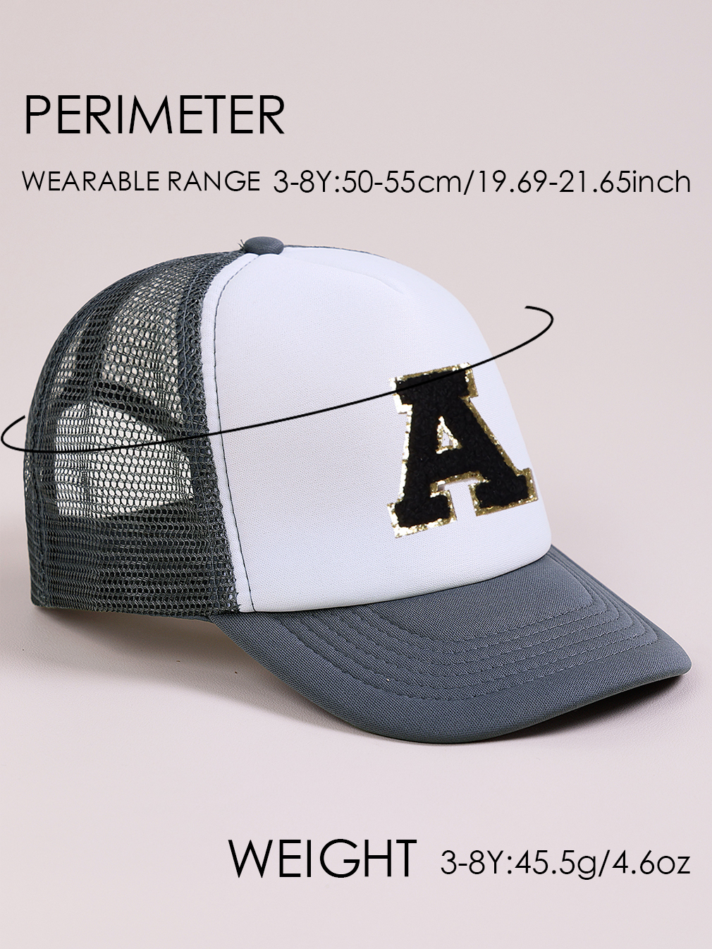 1pc Gray Hat With 26-Letter Pa - Visor Sun Hat recension och pris