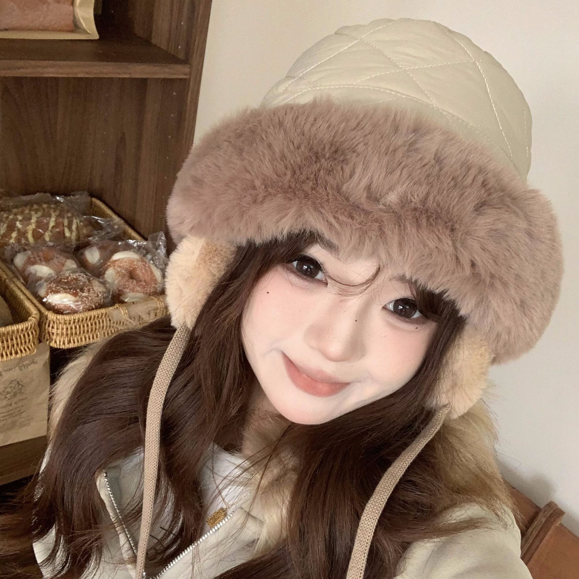 Women's Winter Quilted Faux Fu - Trapper Hat Ear Flap recension och pris