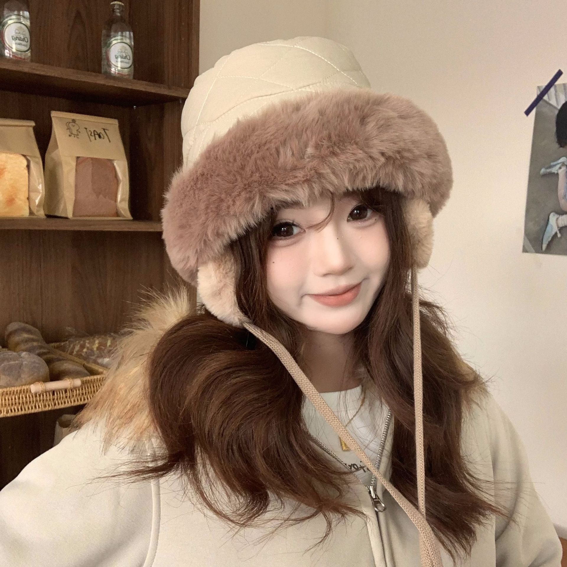 Women's Winter Quilted Faux Fu - Trapper Hat Ear Flap recension och pris