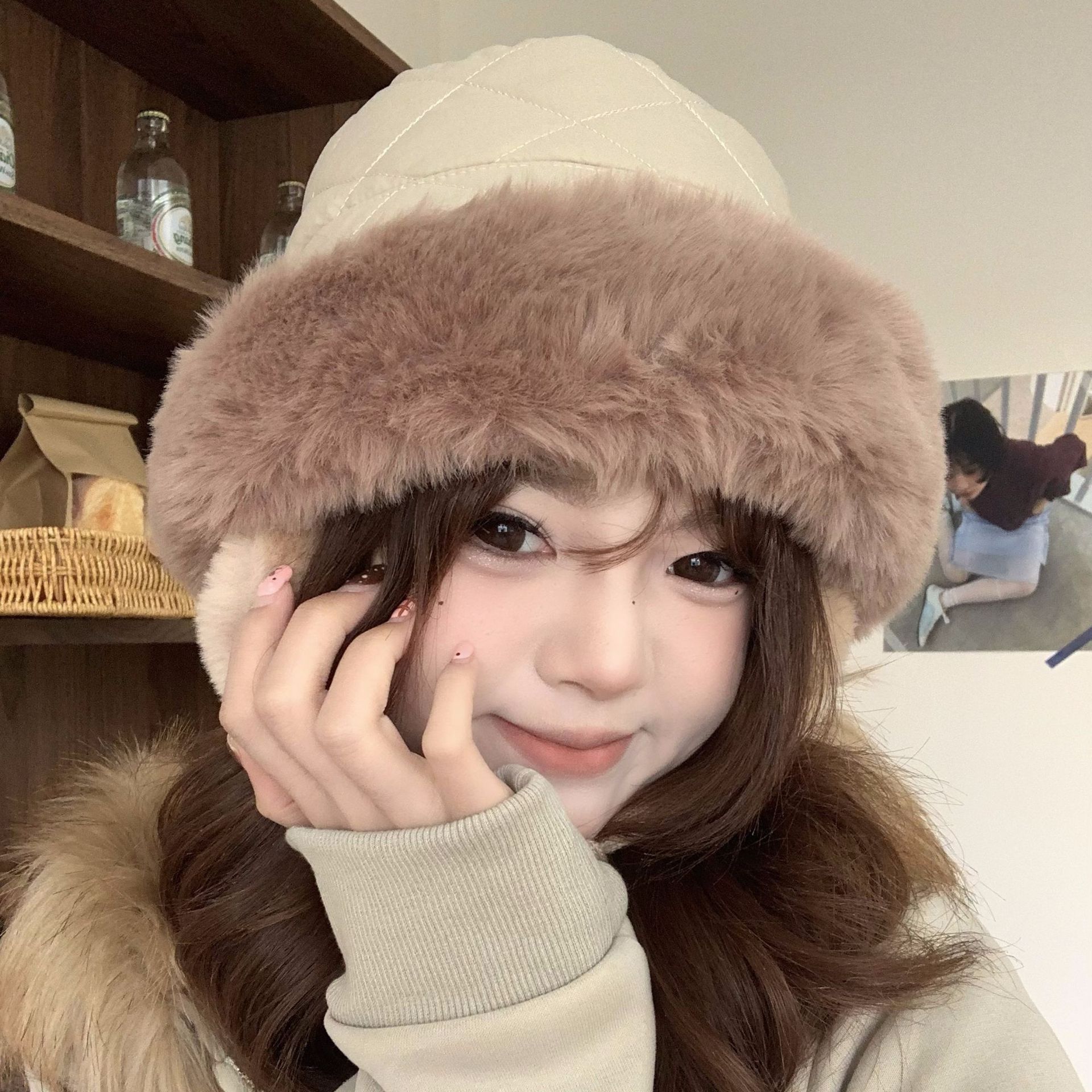 Women's Winter Quilted Faux Fu - Trapper Hat Ear Flap recension och pris