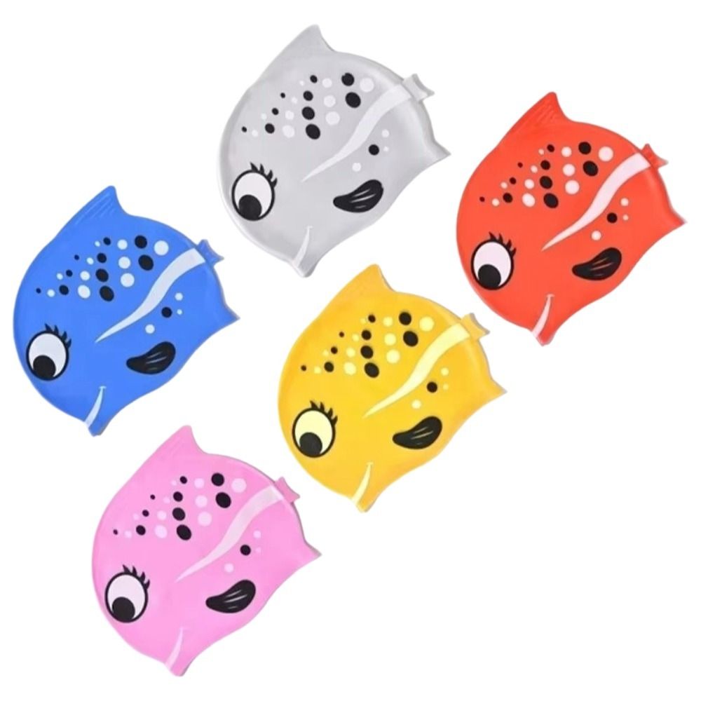 Cute Elastic Children's Swimmi - Swim Hat Silicone recension och pris