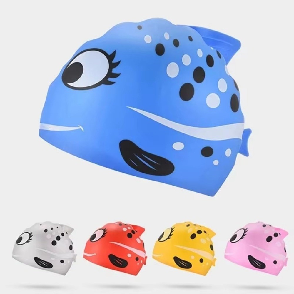 Cute Elastic Children's Swimmi - Swim Hat Silicone recension och pris