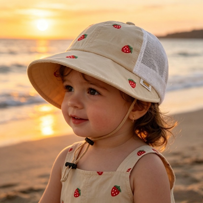 Baby Kids Summer Sun Hat 48-50 - Bucket Hat Cotton recension och pris