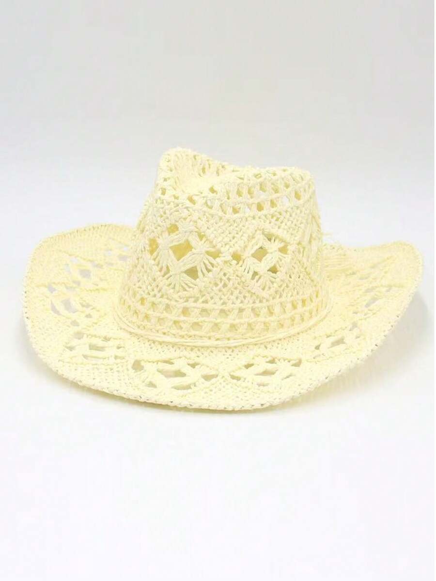 Unisex Straw Cowboy Hat With B - Cowboy Hat Straw recension och pris