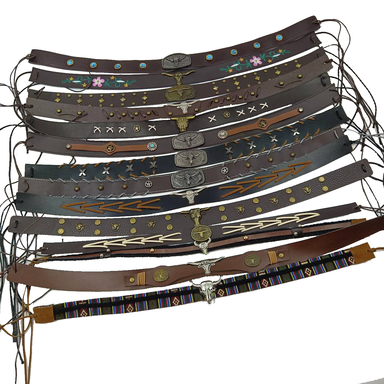 Western Cowhead Belt Accessori - Cowboy Hat Straw recension och pris