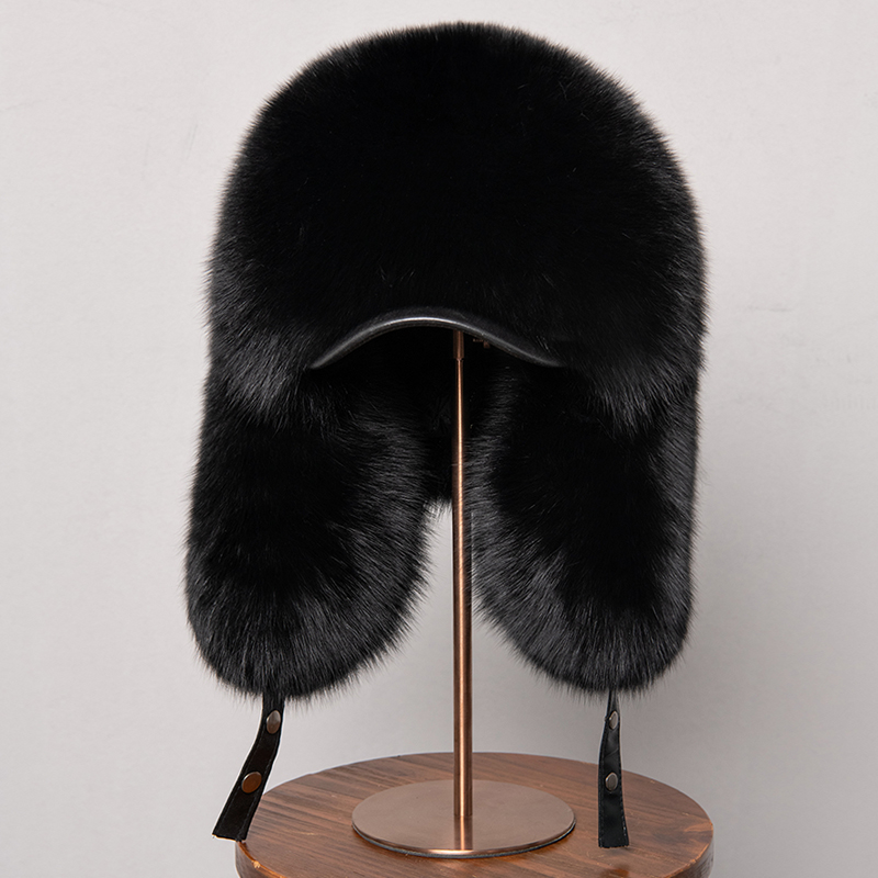 100% Real Fox Fur Hats Women's - Trapper Hat Ear Flap recension och pris