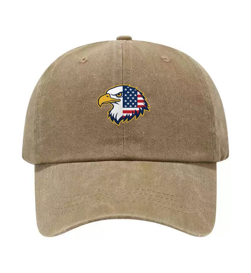 USA Bald Eagle Printed Washed  - Golf Cap Dad recension och pris