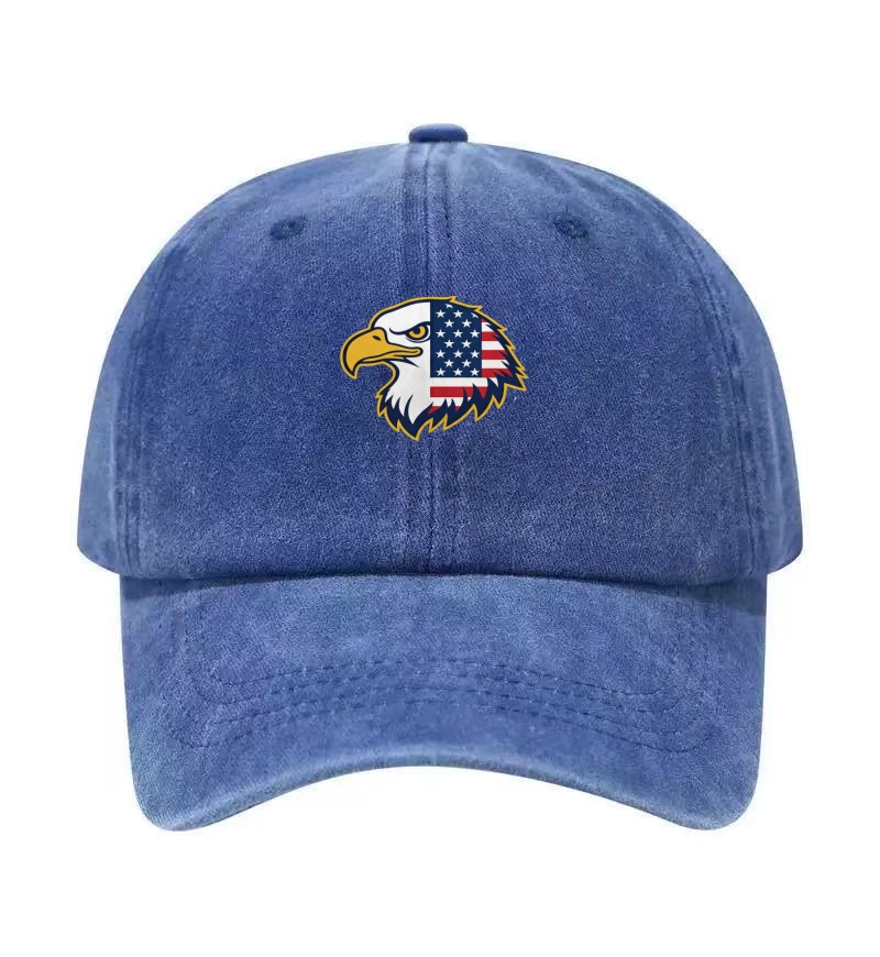 USA Bald Eagle Printed Washed  - Golf Cap Dad recension och pris