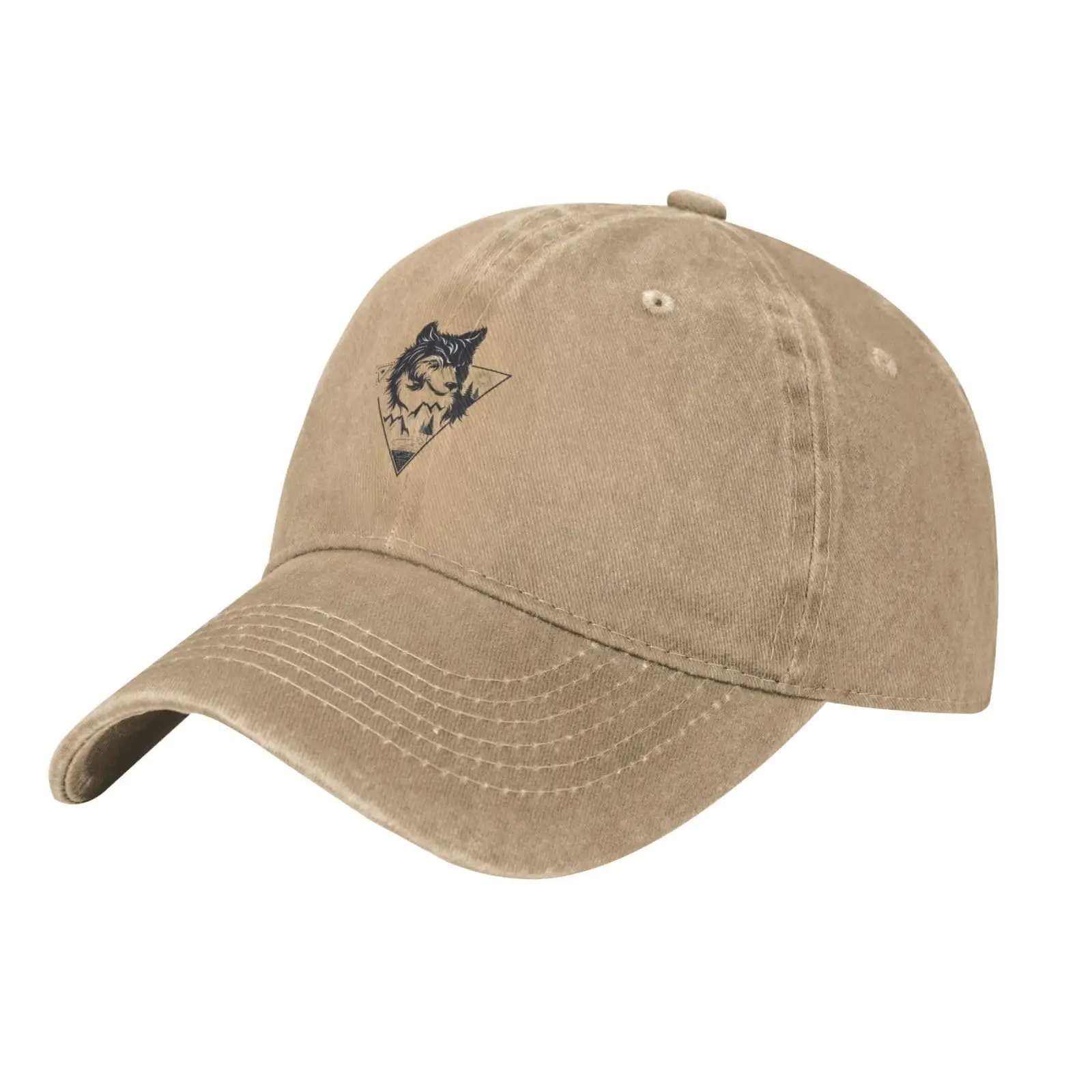 Wolf Head and Nature Symbols B - Golf Cap Dad recension och pris