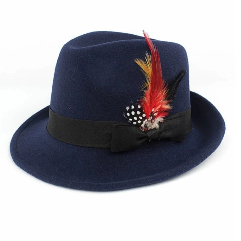 Hot-Selling Feather Top Hat Br - Fedora Hat Wool recension och pris